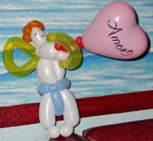 Balloon art of cupid