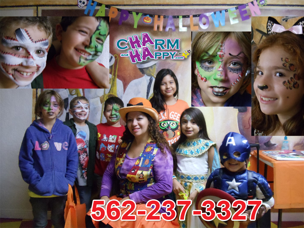 halloween face painter, sugar skulls face painter, charmandhappy, los angeles face painter